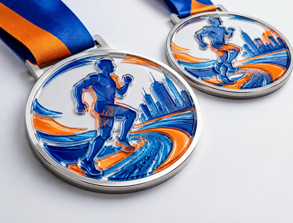 Medalhas em metal e vidro