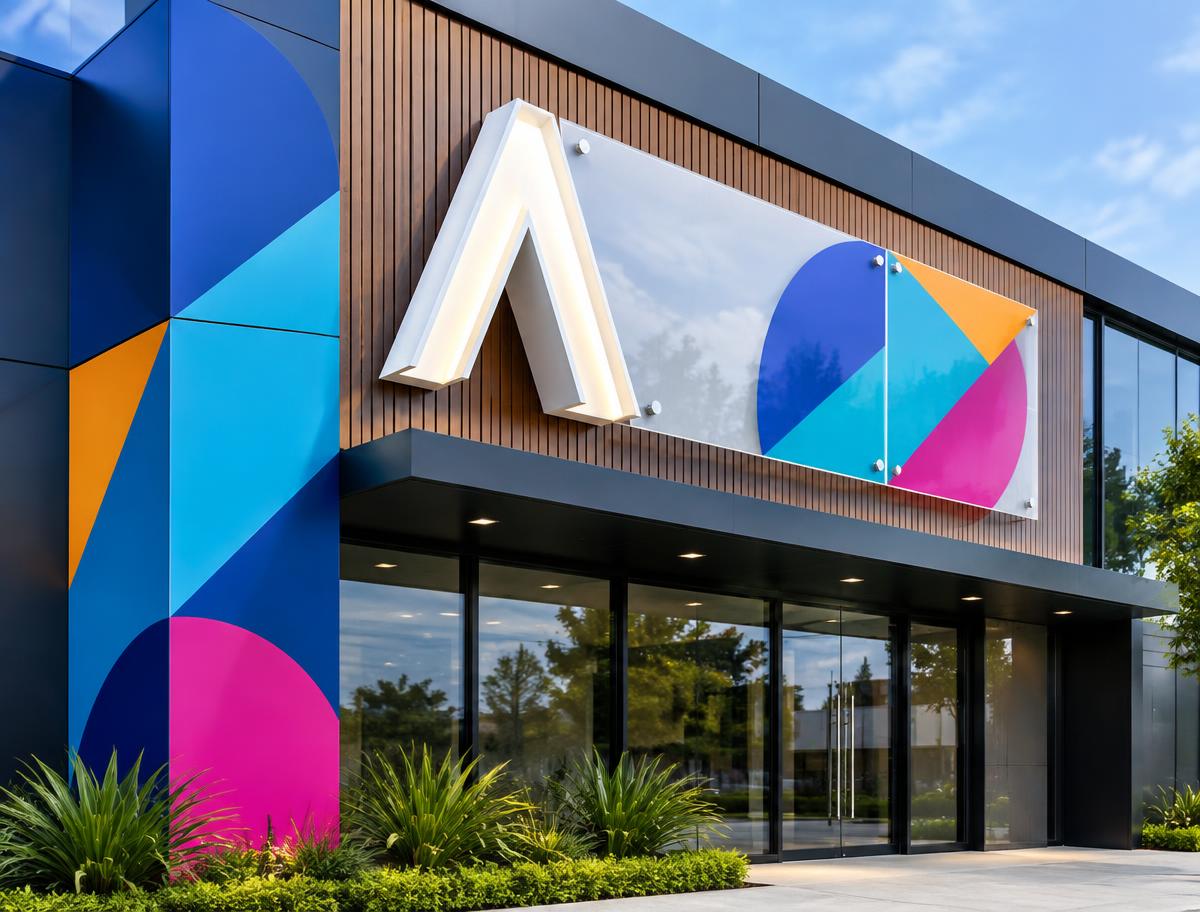 Letras caixa em acrílico e MDF