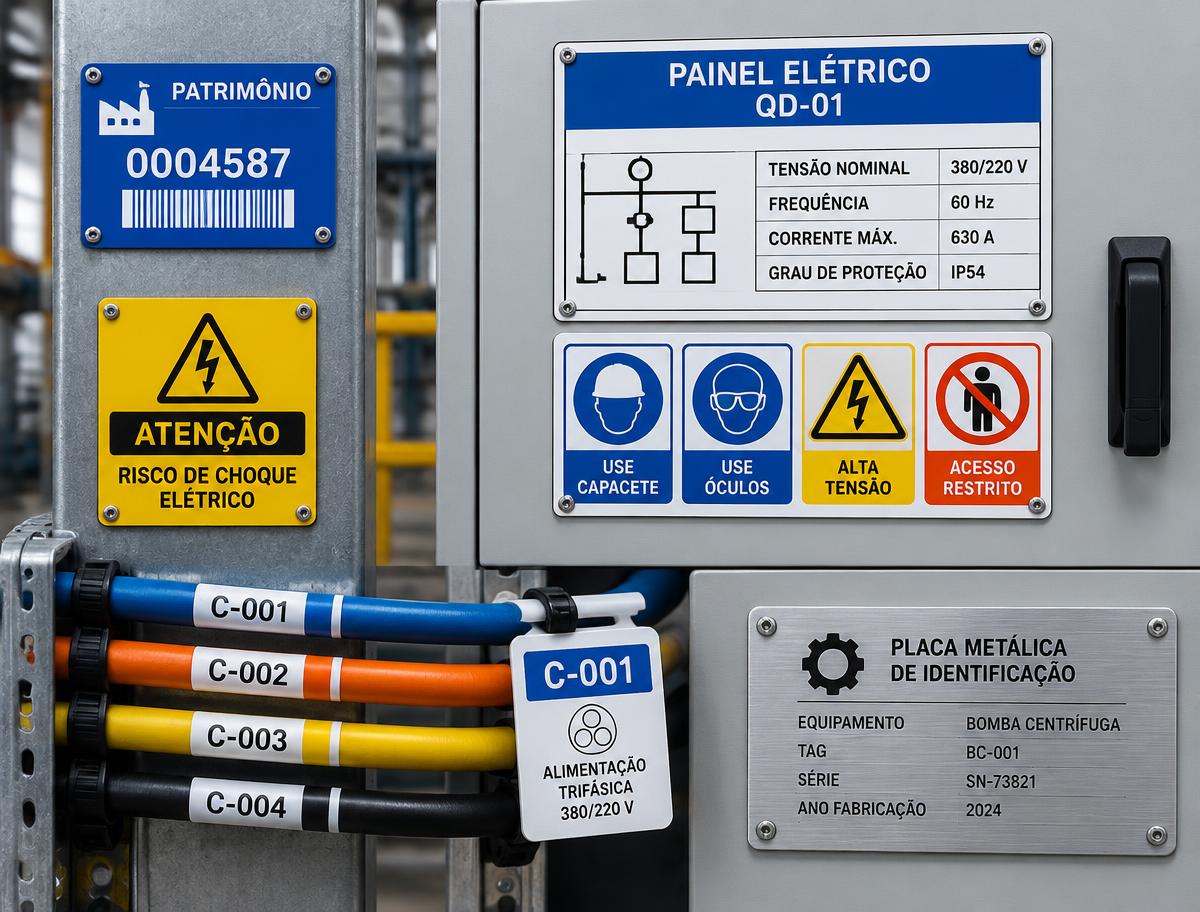 Placas de identificação industrial